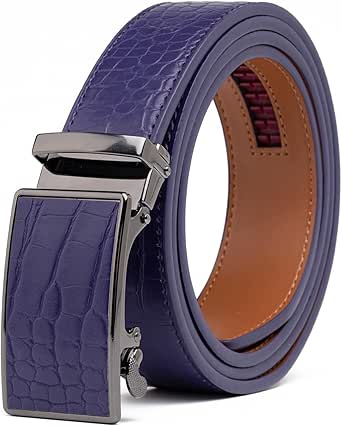 Fabio Valenti Mens Belt,Ratchet Belt Dress with 1 3/8" Genuine Leather with Easier Adjustable Buckle, Trim to Fit