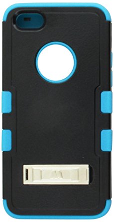 MyBat iPhone 5C TUFF Hybrid Phone Protector Cover with Stand - Retail Packaging - Black/Teal