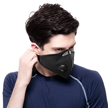 2pcs Air Filter Mask,Dustproof Mask with Activated Carbon PM2.5 Dust Mask Air Filter for Drywall, Construction, Sanding, Renovation, Running, Cycling and Other Outdoor Activities