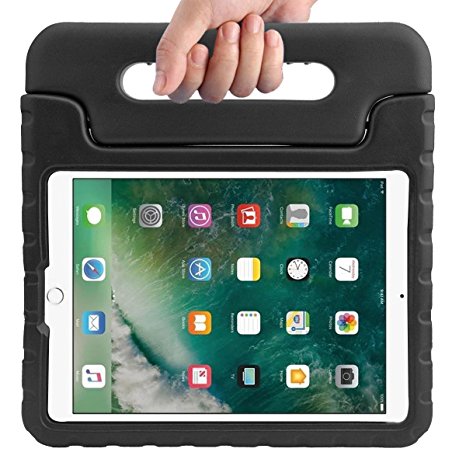 MENZO New iPad 9.7 Inch 2017/2018 Case - ShockProof Light Weight Handle Stand Kids Case Cover for Apple iPad Air / iPad Air 2 / iPad 9.7 Inch 2017/2018 New Model - Black