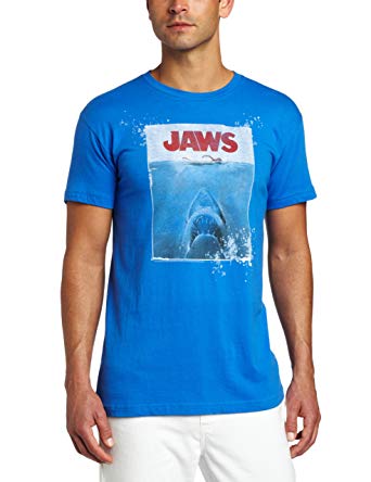 Jaws Jawbone Adult T-Shirt Tee Blue