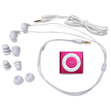 Underwater Audio Swimbuds Waterproof iPod Bundle (Hot Pink)