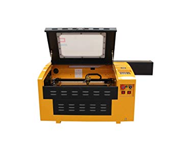 TEN-HIGH CO2 Engraving Machine, 60W 300x400mm Laser Engraving Cutting Machine, Upgraded Version Front-Rear Double Door,with Exhaust Fan USB Port