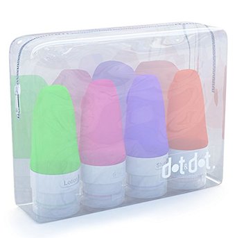 Dot&Dot Travel Bottles - 1.25 oz Leak Proof Travel Containers for Travel Size Toiletries