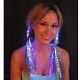 Glowbys LED Fiber Optic Light-Up Hair Barrette - Rainbow