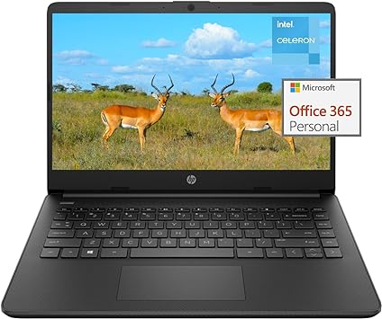 HP Stream 14-inch Laptop for Student and Business - Intel Quad-Core Processor, 16GB RAM, 320GB Storage (64GB eMMC   256GB Card), 1-Year Office 365, Webcam, 11H Long Battery Life, Wi-Fi, Win11 H in S