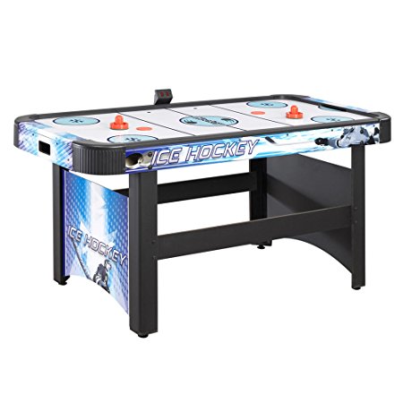 Hathaway Face-Off Air Hockey Table with Electronic Scoring-5 Feet (Blue/Black, 60 x 26 x 31-Inch)