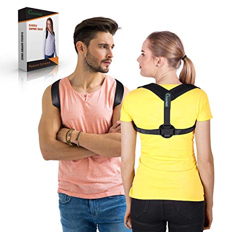 Posture Corrector for Men and Women -Perfect Back Brace for Shoulder & Spine Support - Adjustable Straightener with Airflow Engineered for Extra Comfort and Pain Free Neck