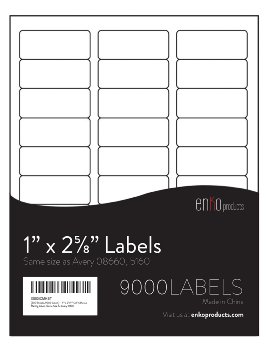 300 Sheets  9000 Labels - 3 x 1 FBA Labels - Same Size As Avery 08660  5160 - Shipping Labels 1 x 2 58 inch copy enKo Products
