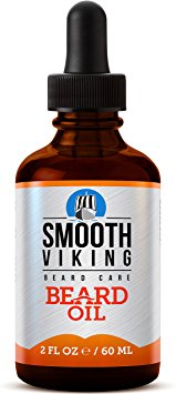 Smooth Viking Beard Oil for Men Use with Balm & Conditioner for the Best Facial Hair Grooming Kit, 2 oz