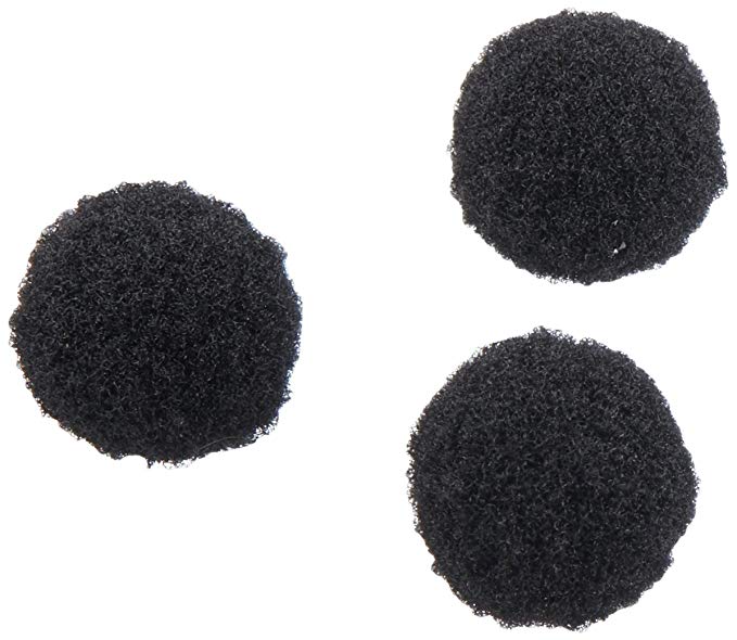 Darice 10174-90 100-Piece Acrylic Pom Pom, 1/2-Inch, Black
