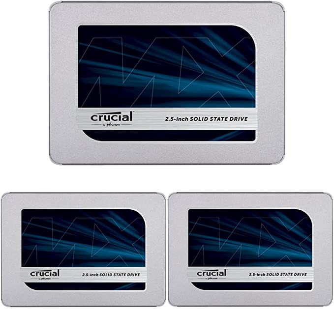 Crucial MX500 1TB 3D NAND SATA 2.5 Inch Internal SSD & MX500 500GB 3D NAND SATA 2.5 Inch Internal SSD & MX500 250GB 3D NAND SATA 2.5 Inch Internal SSD