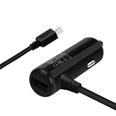 Vantrue C2 3.6A dash cam In-Car Charger with Extra USB Port for Cell Phones, Ipad,Dash Cam, GPS and More