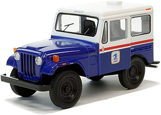 📬 United States Postal Mail Truck 1971 Jeep DJ-5B Blue Edition 5" Die Cast Model Toy Car 1:26 Scale