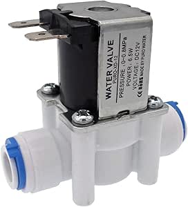 DIGITEN 12V 3/8" Inlet Feed Water Solenoid Valve Quick Connect for RO Reverse Osmosis