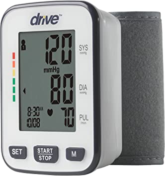 Drive Medical Automatic Deluxe Blood Pressure Monitor, White, Wrist