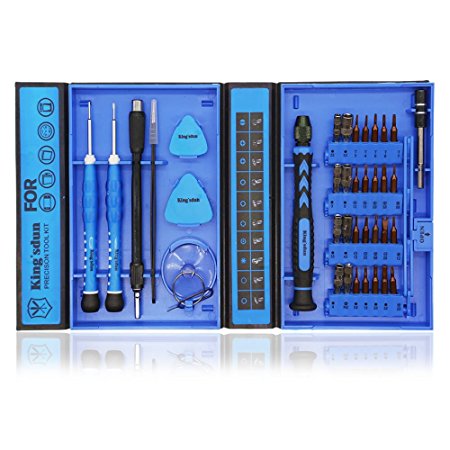 Kingsdun 38 in 1 Precision Multi Screwdriver Set,Phillips Triwing Torx Star Hexagon Screwdriver Tool Set with Small Case for Apple Iphone,Macbook,PC, & Other Electronic Repairs