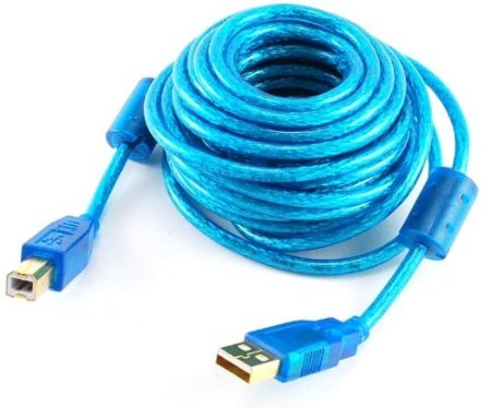 20 Foot AB Hi-Speed USB 20 Cable with Gold Connectors and a Ferrite Core