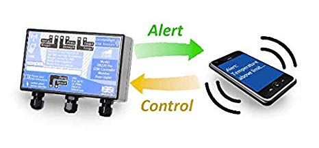 GR220 Pro: GSM, SMS Remote Control and Monitor from anywhere via mobile phone, 2 relays, 2 inputs, temperature sensor, damp or water level sensing, built in temperature sensor, 12 to 24 volt operation, weatherproof