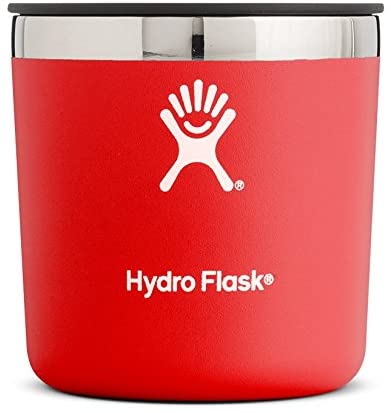 Hydro Flask 10 oz Rocks Cup- Stainless Steel & Vacuum Insulated - Whiskey Glass Press-In Lid - Lava…