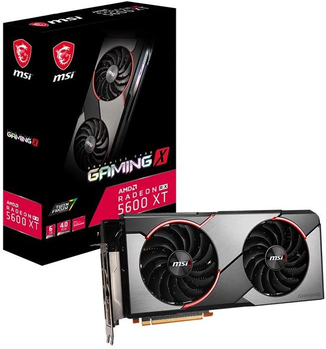 MSI Gaming Radeon RX 5600 XT Boost Clock: 1620 MHz 192-bit 6GB GDDR6 DP/HDMI Dual Torx 3.0 Fans RGB Crossfire Freesync VR Ready Graphics Card (RX 5600 XT Gaming X)