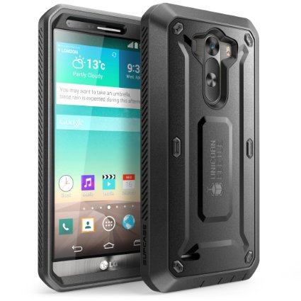 LG G3 Case, SUPCASE [Heavy Duty] LG G3 Case [Unicorn Beetle PRO Series] Full-body Rugged Hybrid Protective Case with Built-in Screen Protector (Black/Black), Dual Layer Design Impact Resistant Bumper