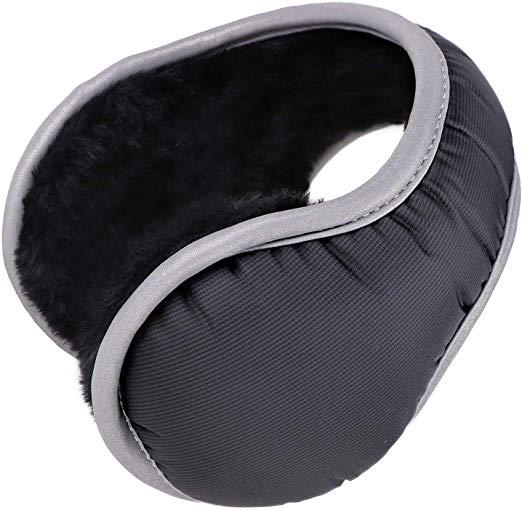 Mens Womens Kids Fleece Lined Winter Earmuffs