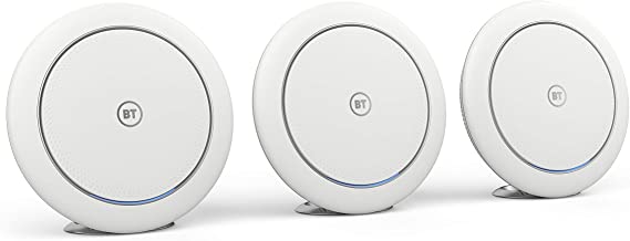 BT Premium Whole Home Wi-Fi, Pack of 3 Discs, Mesh Wi-Fi for Seamless, Speedy (AX3700) Connection, Wi-Fi Everywhere In medium to large Homes, App for Complete Control and 3 Year Warranty