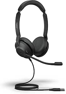 Jabra Evolve2 30 SE Wired Stereo Noise-Cancelling Headset - Features 2-Microphone Call Technology and USB-A Cable - MS Teams Certified, Works with All Other Platforms - Black