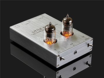 Nobsound Little Bear T7 Vacumn Tube Mini Phono Stage RIAA MM Turntable Preamp & HiFi Tube Pre-Amplifier (Silver)