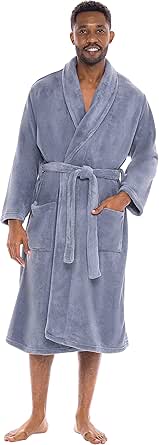 Alexander Del Rossa Mens Robe Plush, Mens Bath Robes for Men, Men's Robe Plush, Men's Bathrobes, Mens Fleece Robe