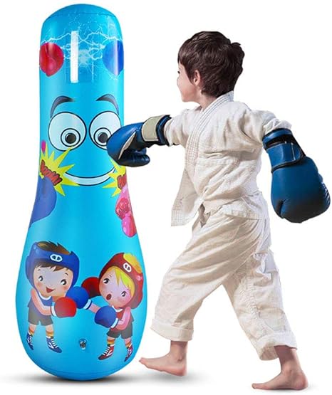 Punching Bag for Kids, Punching Bag with Stand Free Standing Punching Bags Bounce Back for Practicing Kickboxing, Karate, Taekwondo, MMA