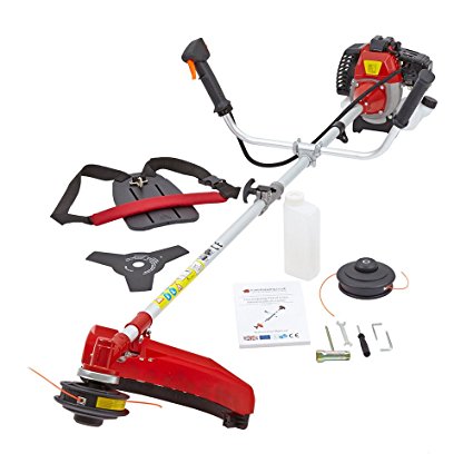 NEW TRUESHOPPING® PROFESSIONAL PETROL GRASS STRIMMER BRUSHCUTTER POWERFUL HEAVY DUTY MODEL 2-STROKE 43CC 1.25KW 1.7HP