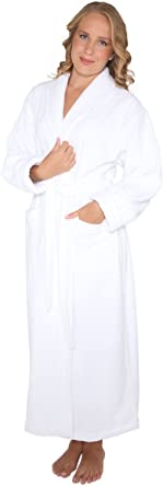 Arus Women's Long Style Full Length Thick Shawl Collar Turkish Bathrobe