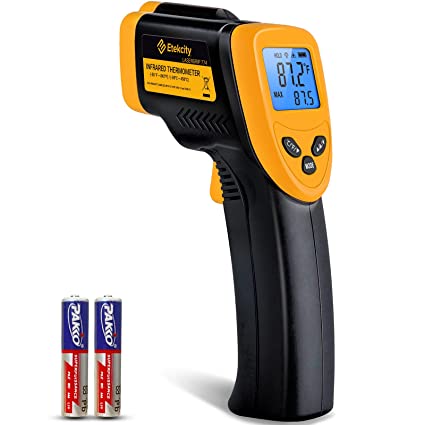 Etekcity Infrared Thermometer Upgrade 774, Heat Temperature Temp Gun for Cooking, Laser IR Surface Tool for Pizza, Griddle, Grill, HVAC, Engine, Accessories, -58°F to 842°F, Yellow