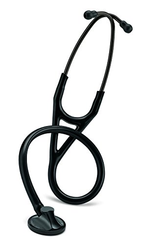 3M Littmann 2161 Master Cardiology Stethoscope 27 inch, Black Plated Chestpiece and Eartubes