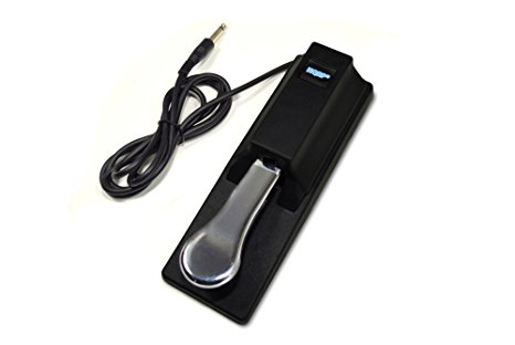 HQRP Sustain Pedal for Casio WK-220 WK-225 LK-50 LK-55 LK-73 LK-230 LK-160 LK-165 LK-240 LK-270 LK-280 XW-P1 XW-G1 WK-200 WK-1300 WK-240 WK-245 WK-7600 Keyboards plus HQRP Coaster