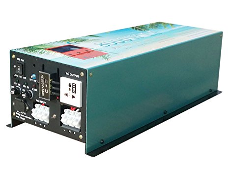 32000W peak 8000W LF Split Phase Pure Sine Wave Power Inverter DC 12V to AC 110V&220V 60Hz, with 120A Battery Charger/UPS/LCD display