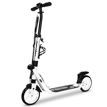 EXOOTER M2050WW 9XL Adult Cruiser Kick Scooter With Dual Shocks In White.