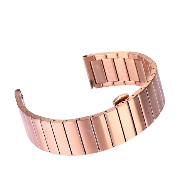 PluStore(TM) Replacement 20mm Stainless Steel Watch Band Strap for Samsung Galaxy Gear S2 Classic,Pebble Time Round,Moto 360 2nd (42mm Male) Regular 20mm Width Watches (Rose Gold)