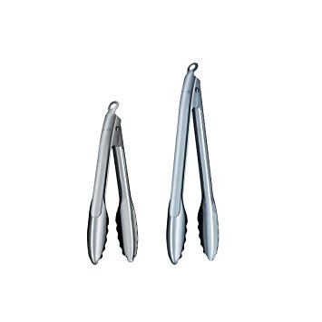 Rösle Stainless Steel 9 & 12-inch Locking Ice Tongs Set