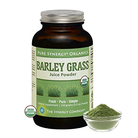 Pure Synergy Organics Barley Grass Juice Powder USA 5.3oz 100% Certified Organic by The Synergy Company