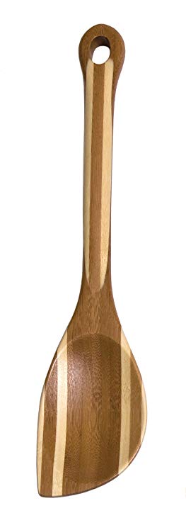 Lipper International 8912 Bamboo Wood 2-Tone Kitchen Pointy Spoon, 12"