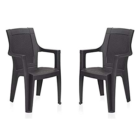 Nilkamal Plastic Premium Chair Set of 2 ( Brown)