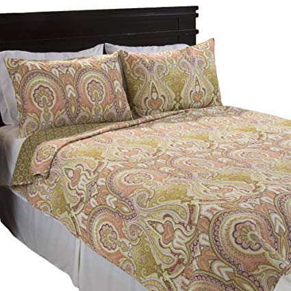 Lavish Home Ava 2 Piece Cotton Quilt Set - Twin