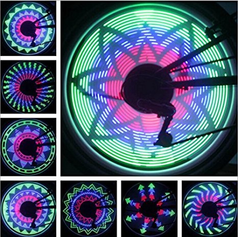 BicycleStore 36 LED Lights 32 Changes Mountain Bicycle Cycling Bike Tire Wheel Light Double-sided Full Screen Display