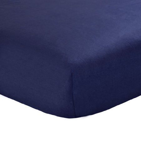 Carter's Sateen Fitted Crib Sheet, Classic Navy