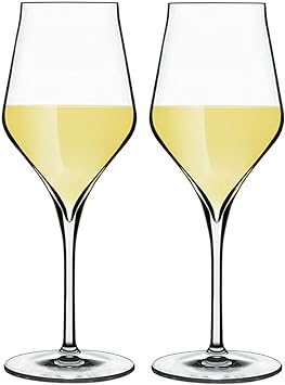 Luigi Bormioli Supermo 11.75 oz Chardonnay White Wine Glasses, Set of 2, Clear