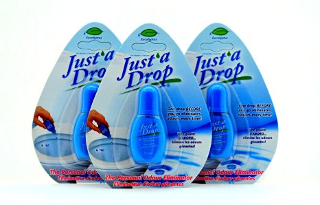 Just A Drop Toilet Personal Odor Reducer and Neutralizer - 6 Ml 3 Pack travel size