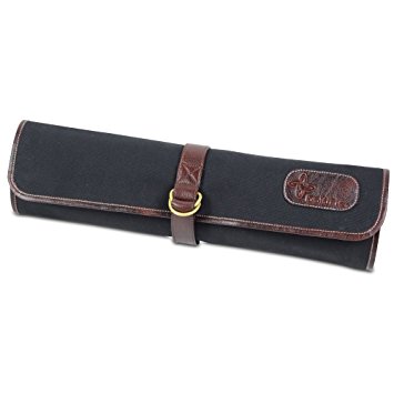 Boldric Boldric Black D-Ring Canvas Knife Roll - 8 Pockets